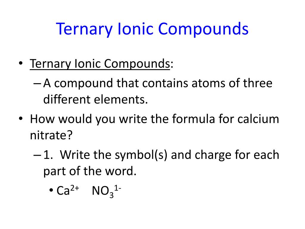 PPT Writing Formulas for Binary Ionic Compounds PowerPoint