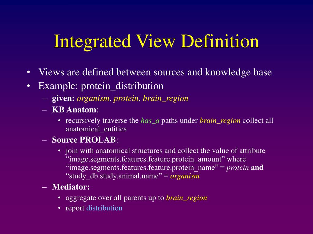 PPT KnowledgeBased Integration of Neuroscience Data Sources