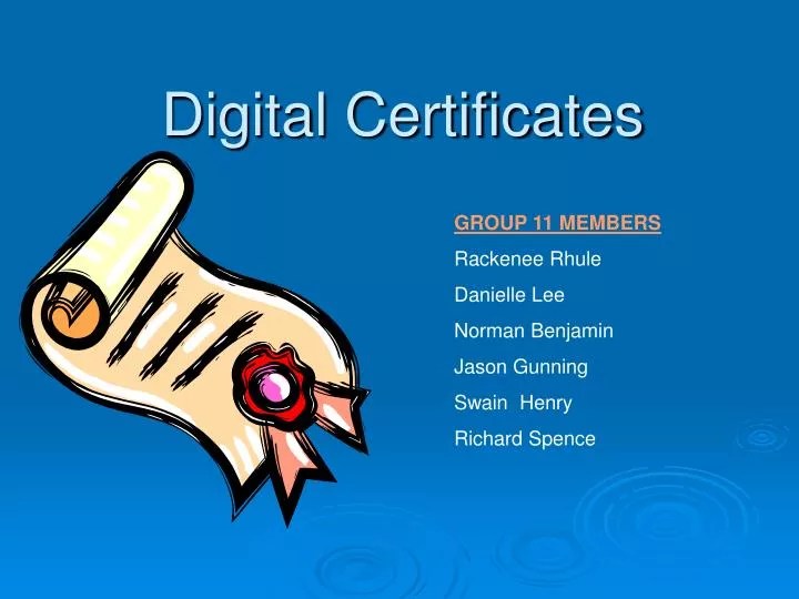 PPT Digital Certificates PowerPoint Presentation, free download ID