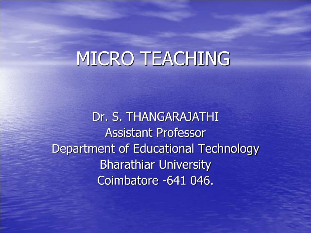 PPT MICRO TEACHING PowerPoint Presentation, free download ID3763615