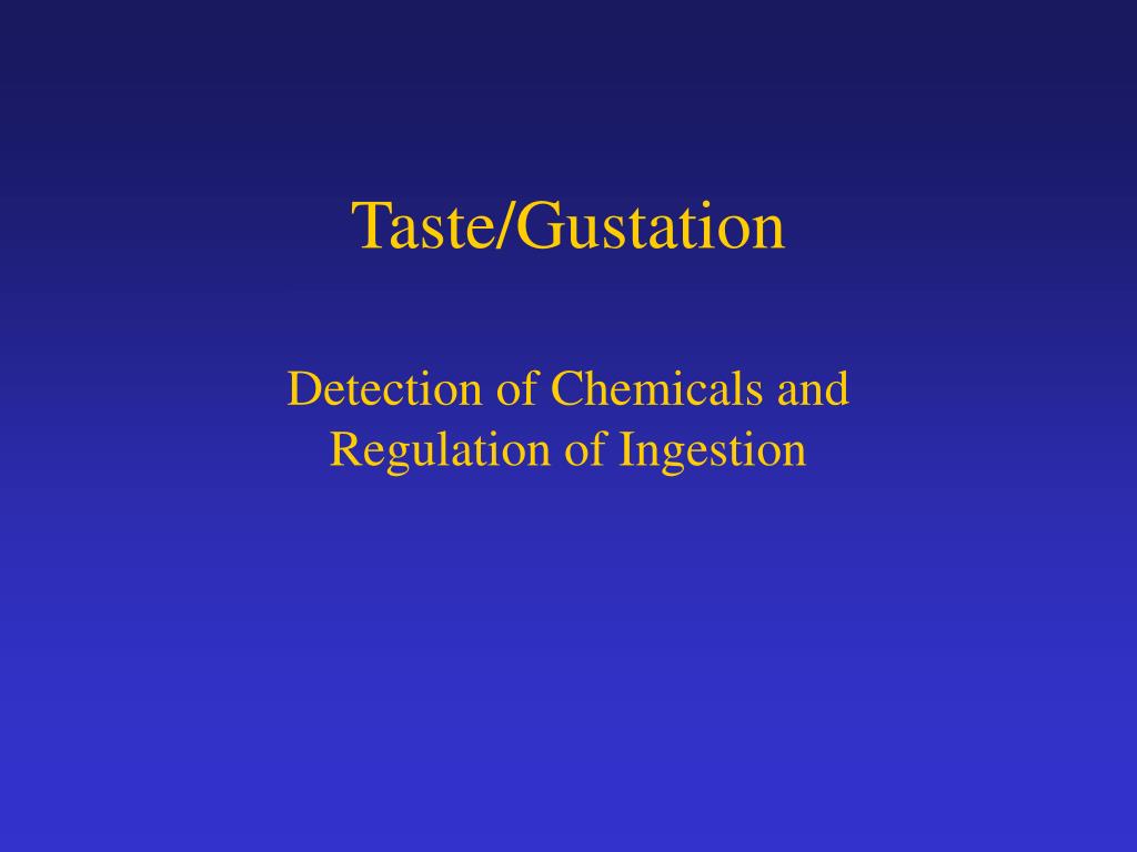 PPT Taste/Gustation PowerPoint Presentation ID3764585