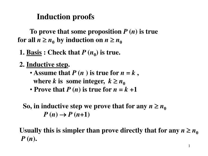 PPT Induction proofs PowerPoint Presentation, free download ID3765922