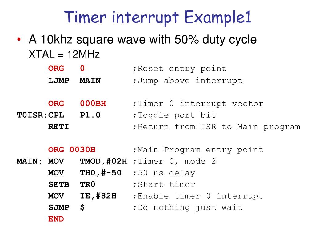 PPT 8051 Interrupts PowerPoint Presentation, free download ID3765961