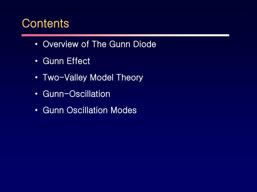 PPT The Gunn Diode PowerPoint Presentation, free download ID3766133