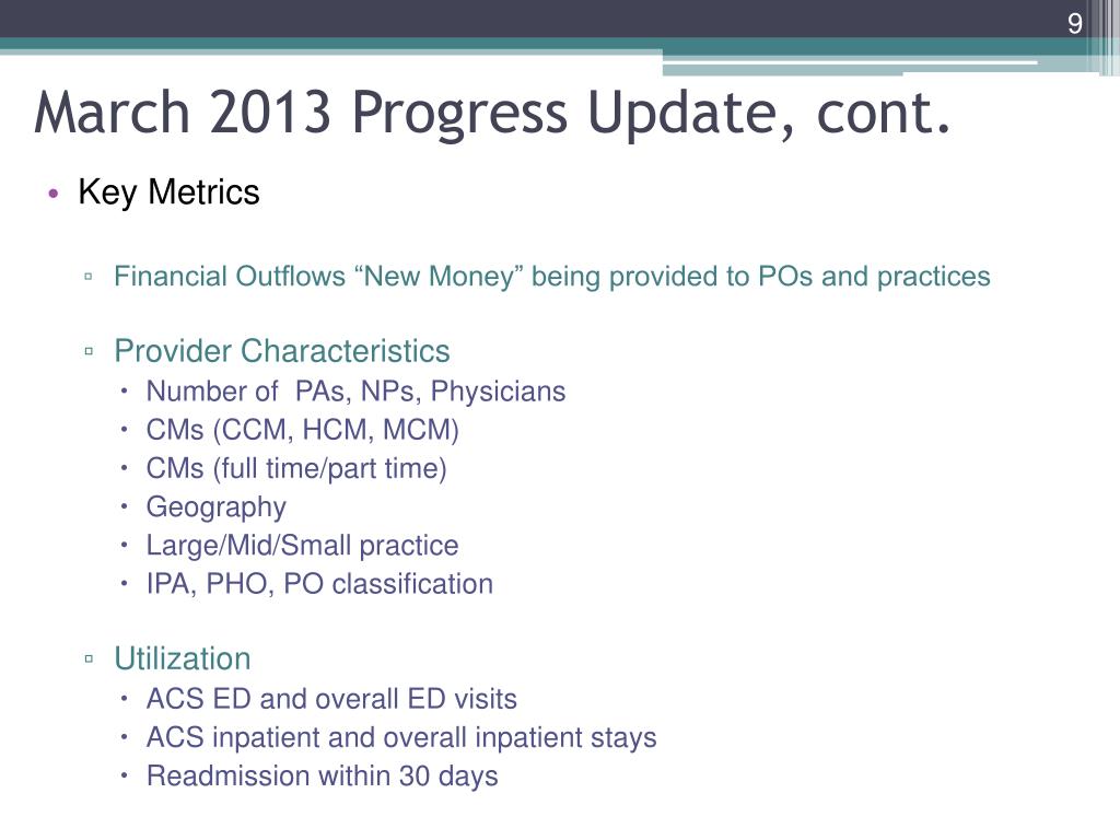 PPT Project Management POAC Update Michigan Primary Care