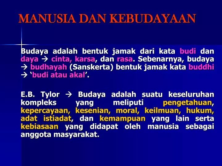 PPT MANUSIA DAN KEBUDAYAAN PowerPoint Presentation, free download
