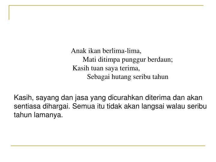 Pantun Kasih Sayang Tingkatan 2 ernsmane