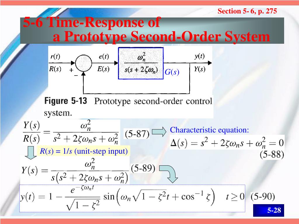 PPT Chapter 5 TimeDomain Analysis of Control Systems PowerPoint