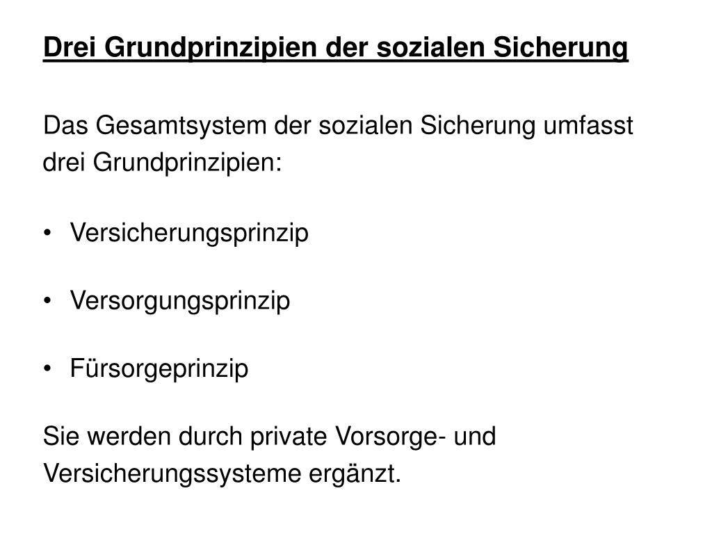 Radioaktivität Flut Stolz 3 grundprinzipien der sozialen sicherung