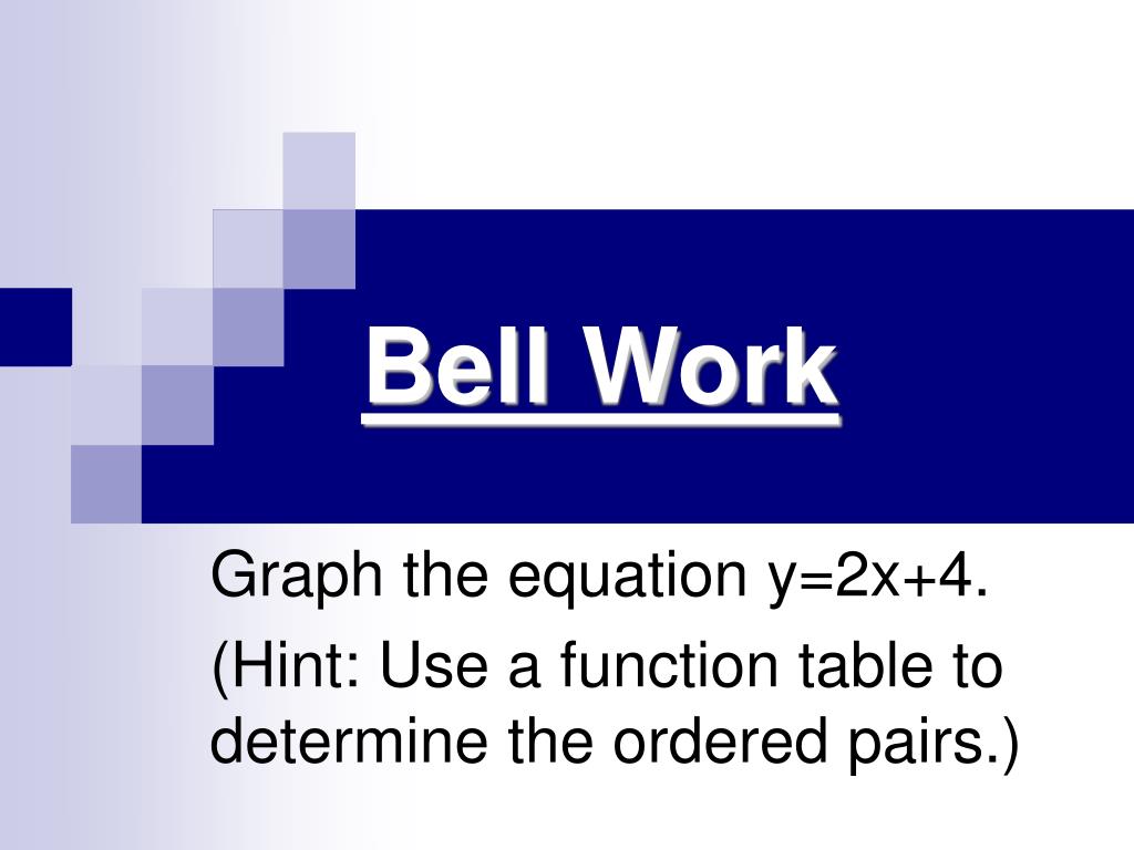 PPT Bell Work PowerPoint Presentation, free download ID3778071