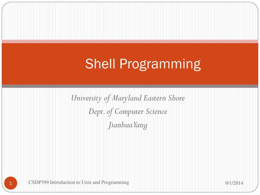PPT Shell Programming PowerPoint Presentation, free download ID3780191