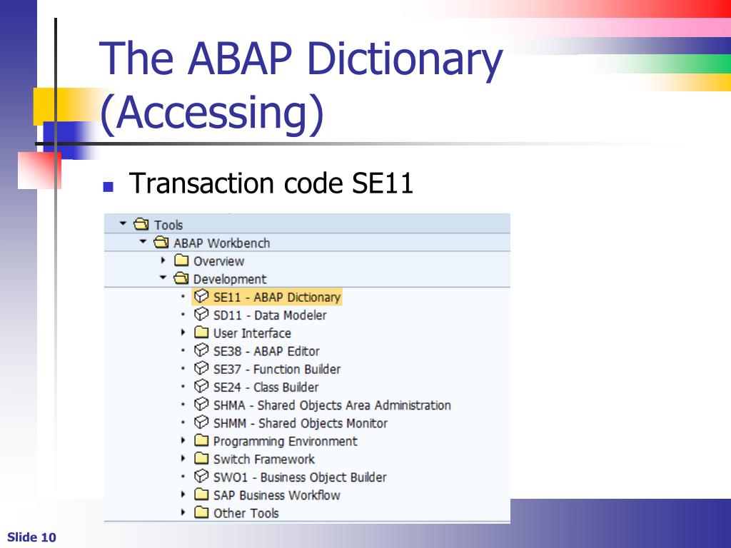 PPT Introduction to the ABAP Data Dictionary PowerPoint Presentation