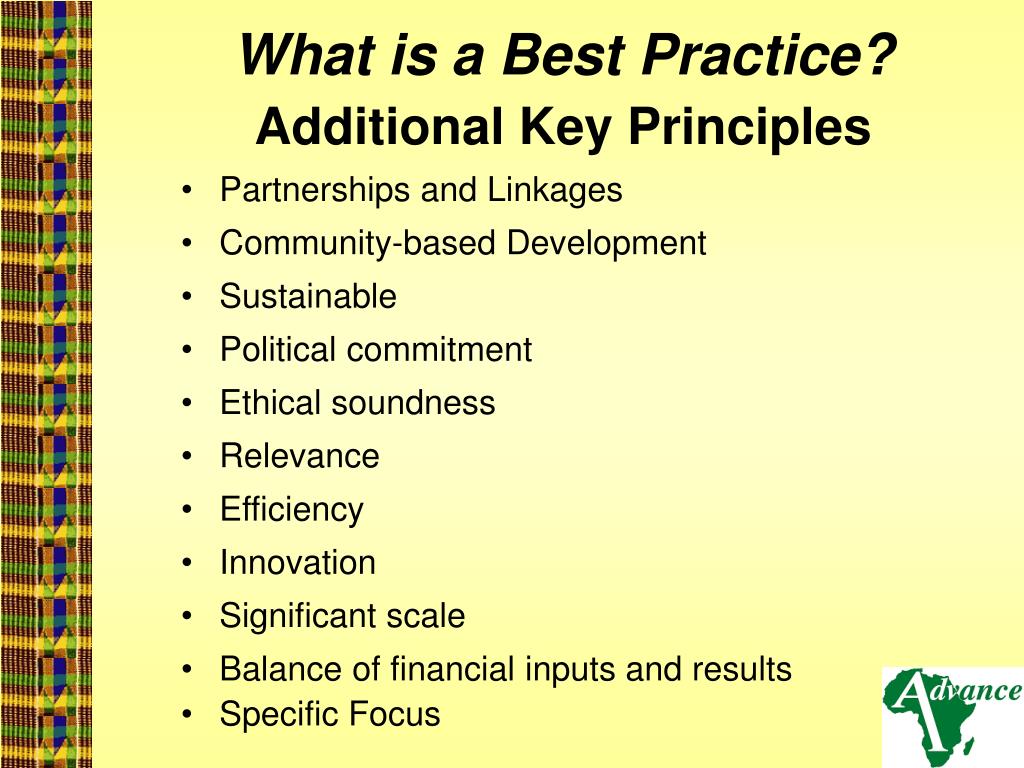 PPT Advance Africa’s Approach to Best Practices PowerPoint