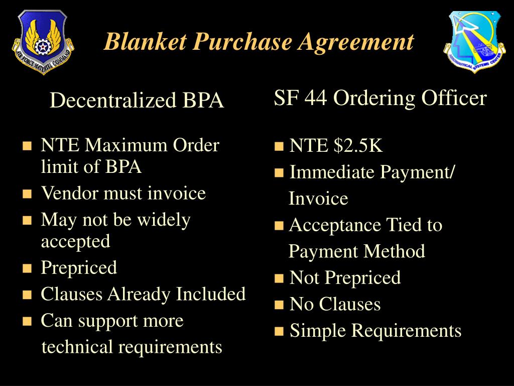 PPT Blanket Purchase Agreements PowerPoint Presentation, free