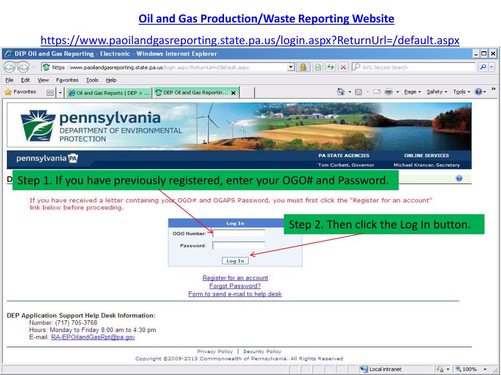 PPT https//paoilandgasreporting.state.pa/login.aspx?ReturnUrl