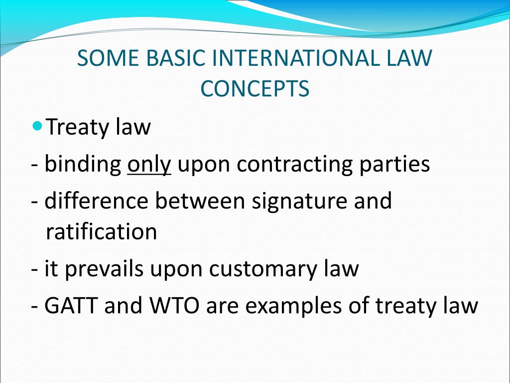 PPT SOME BASIC INTERNATIONAL LAW CONCEPTS PowerPoint Presentation