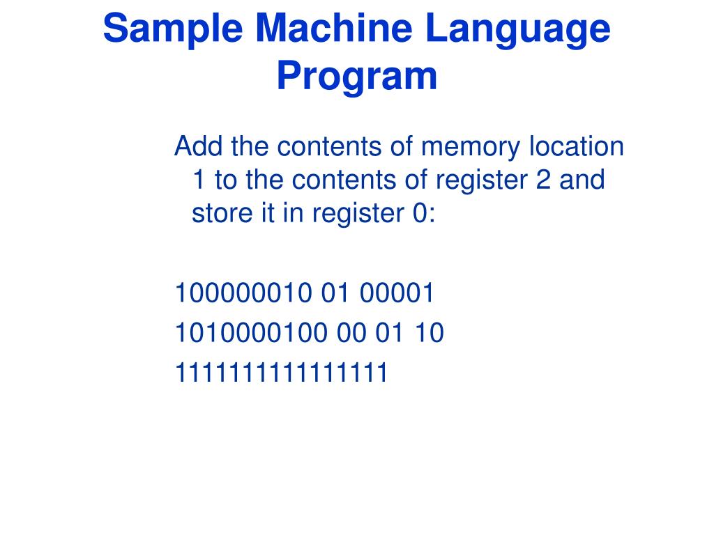 PPT Machine & Assembly Language PowerPoint Presentation, free