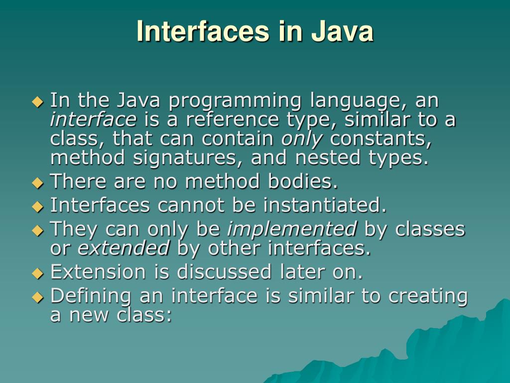 PPT Interfaces and Inheritance PowerPoint Presentation, free download