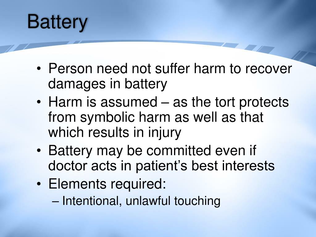 PPT Medical Law Consent, Battery Information and Voluntariness