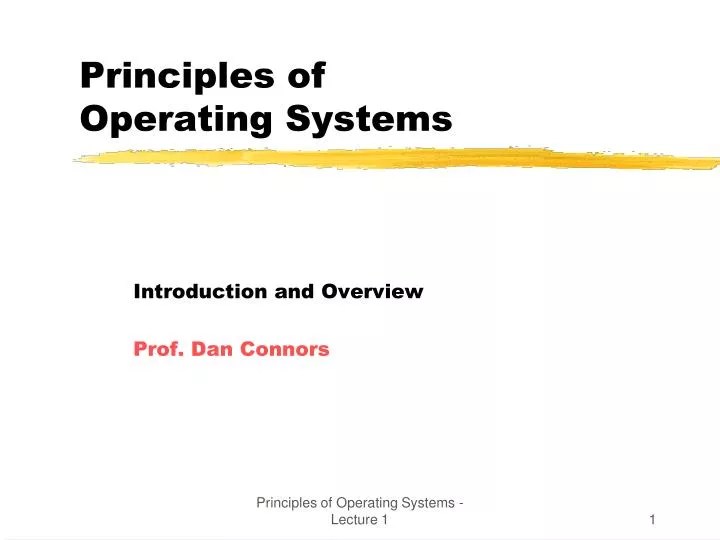 PPT Principles of Operating Systems PowerPoint Presentation, free