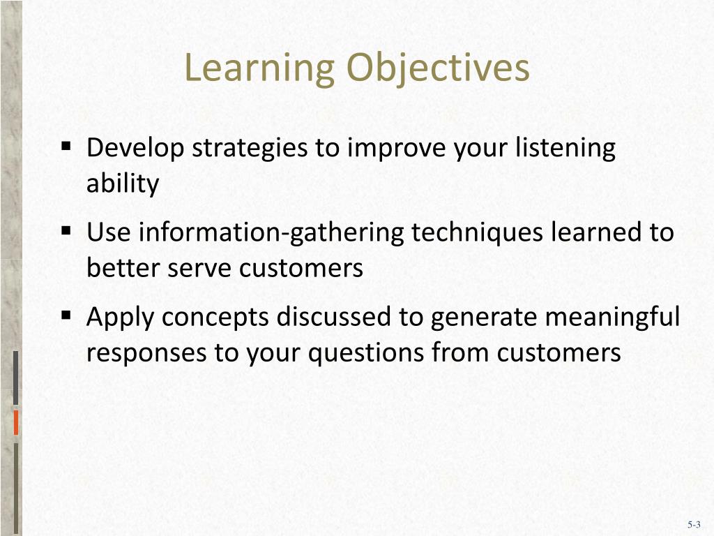 PPT - Chapter 5 Listening to the Customer PowerPoint Presentation, free