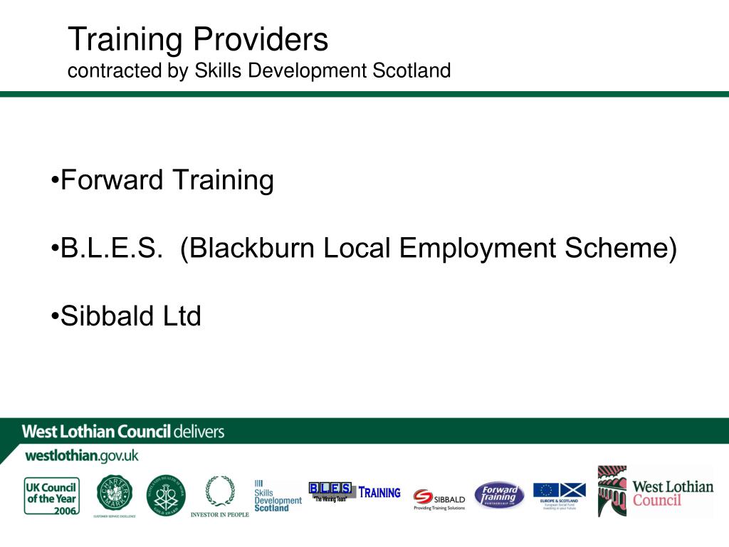 PPT West Lothian Council Skills Training Programme PowerPoint Presentation ID3795316