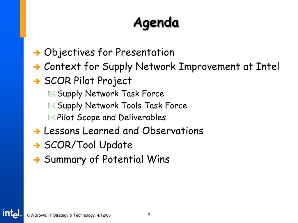PPT SCOR Experience at Intel PowerPoint Presentation, free download ID3795972