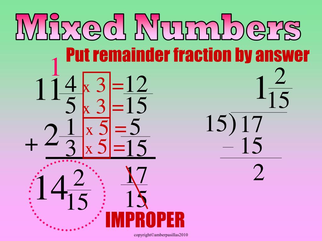 PPT - With Mixed Numbers PowerPoint Presentation, free download - ID