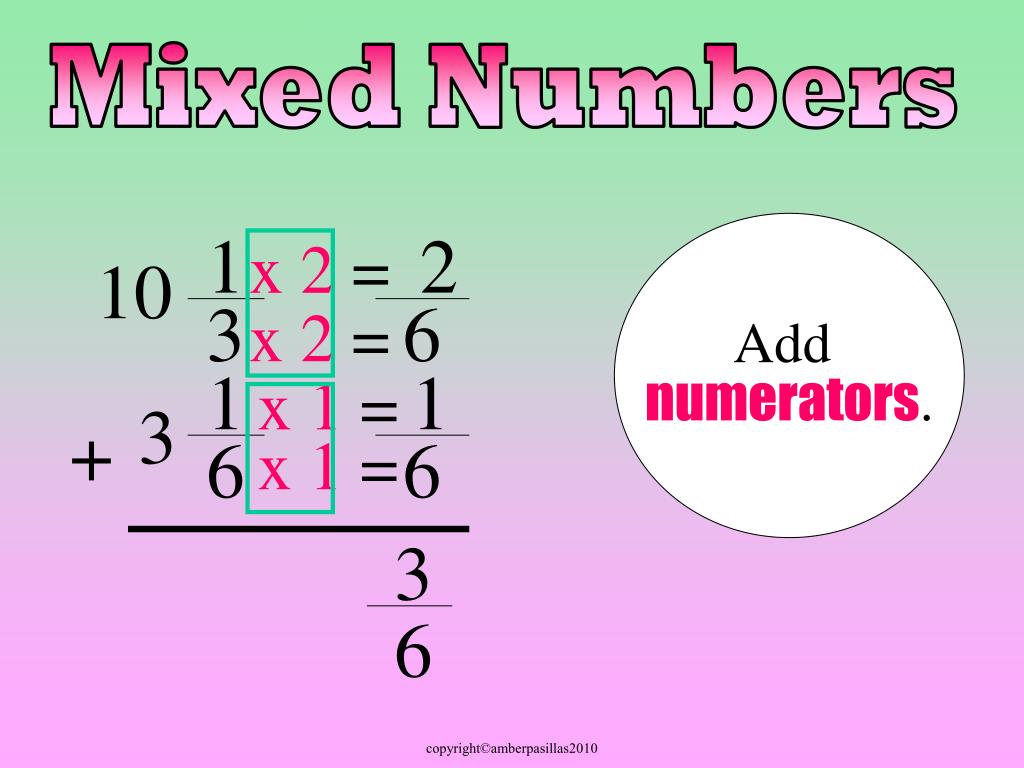 PPT With Mixed Numbers PowerPoint Presentation, free download ID