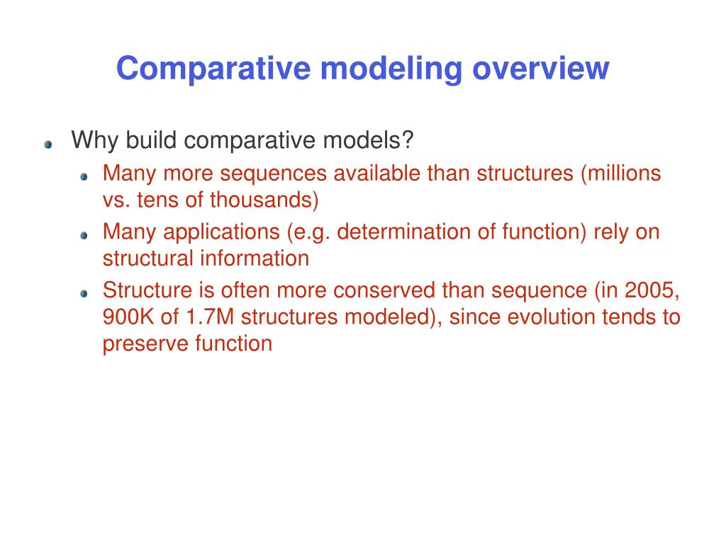 PPT Comparative modeling with MODELLER PowerPoint Presentation, free