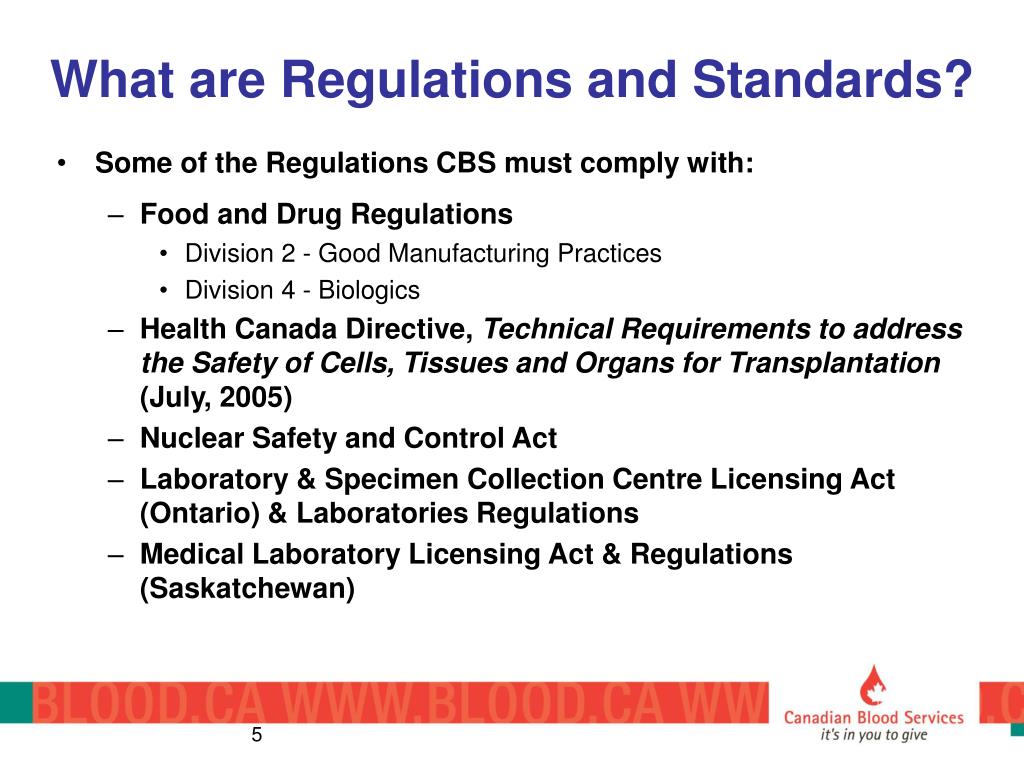 PPT Regulatory Processes and the Blood Service PowerPoint