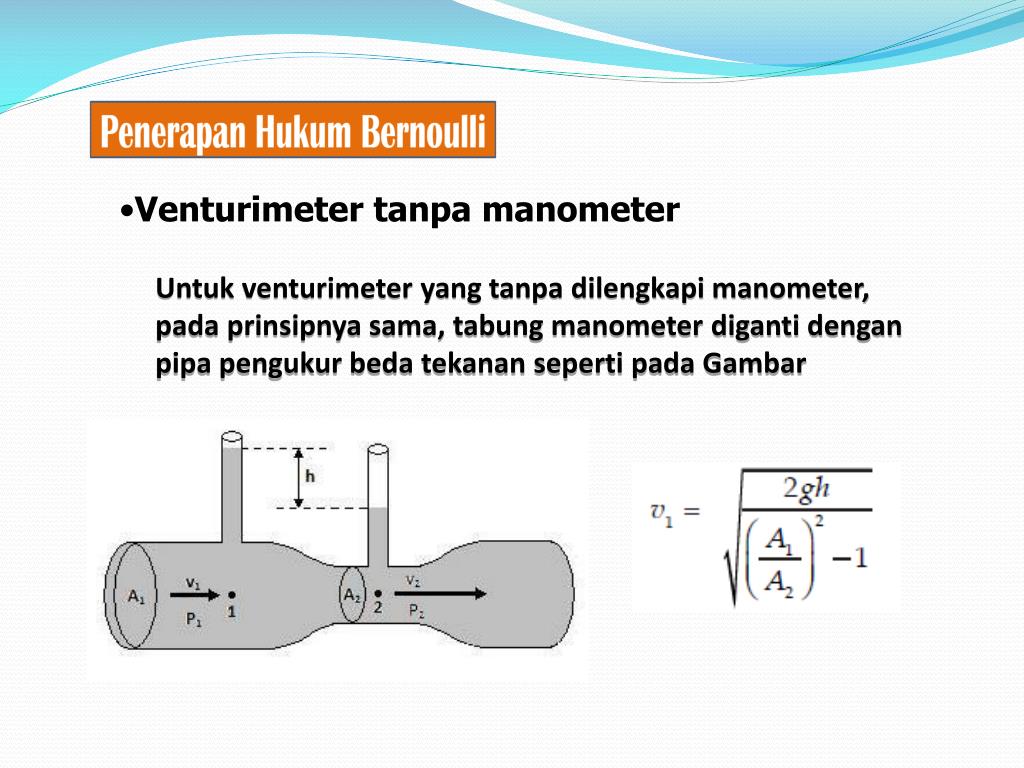 Perbedaan Venturimeter Dengan Manometer