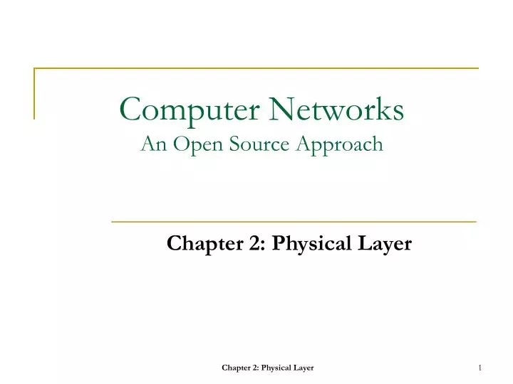 PPT Computer Networks An Open Source Approach PowerPoint Presentation