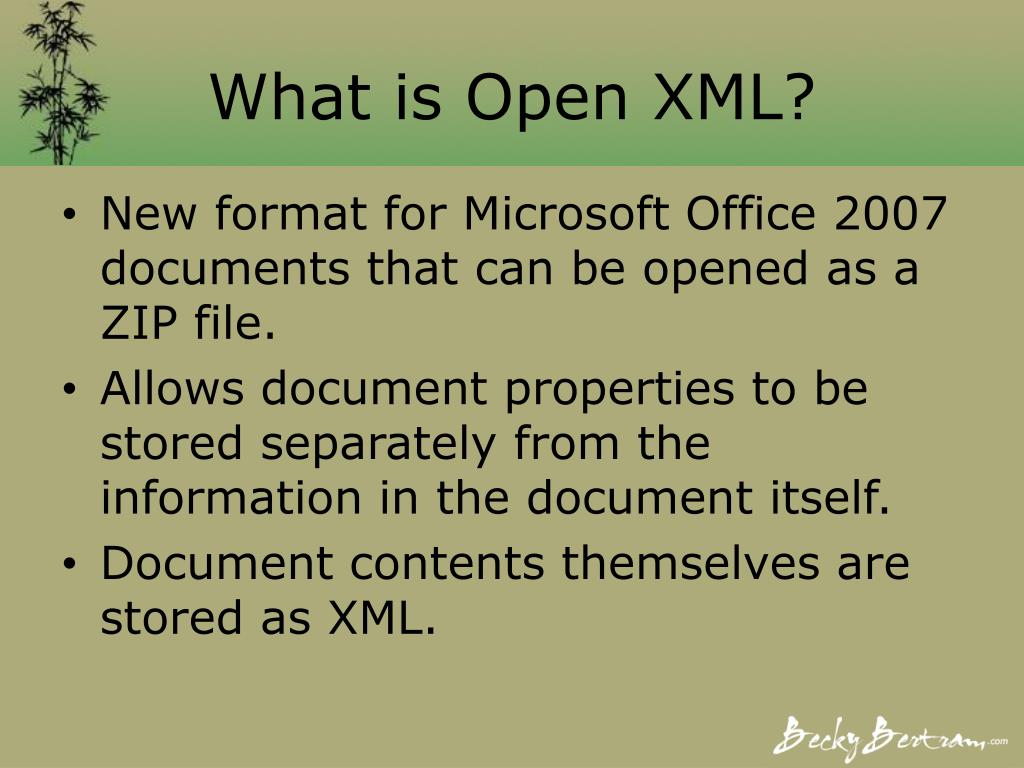 PPT SharePoint and Open XML PowerPoint Presentation, free download