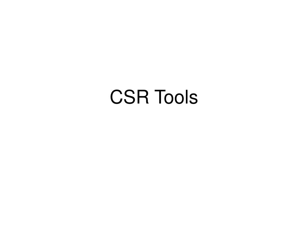 PPT Measuring CSR Tools for CSR PowerPoint Presentation, free