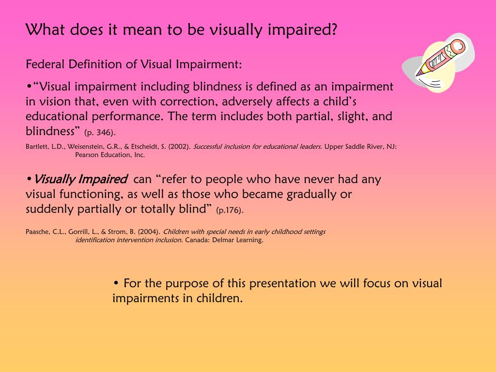 PPT Visual Impairment PowerPoint Presentation, free download ID3809583