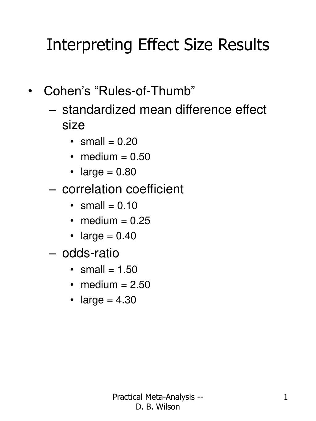 PPT Interpreting Effect Size Results PowerPoint Presentation, free