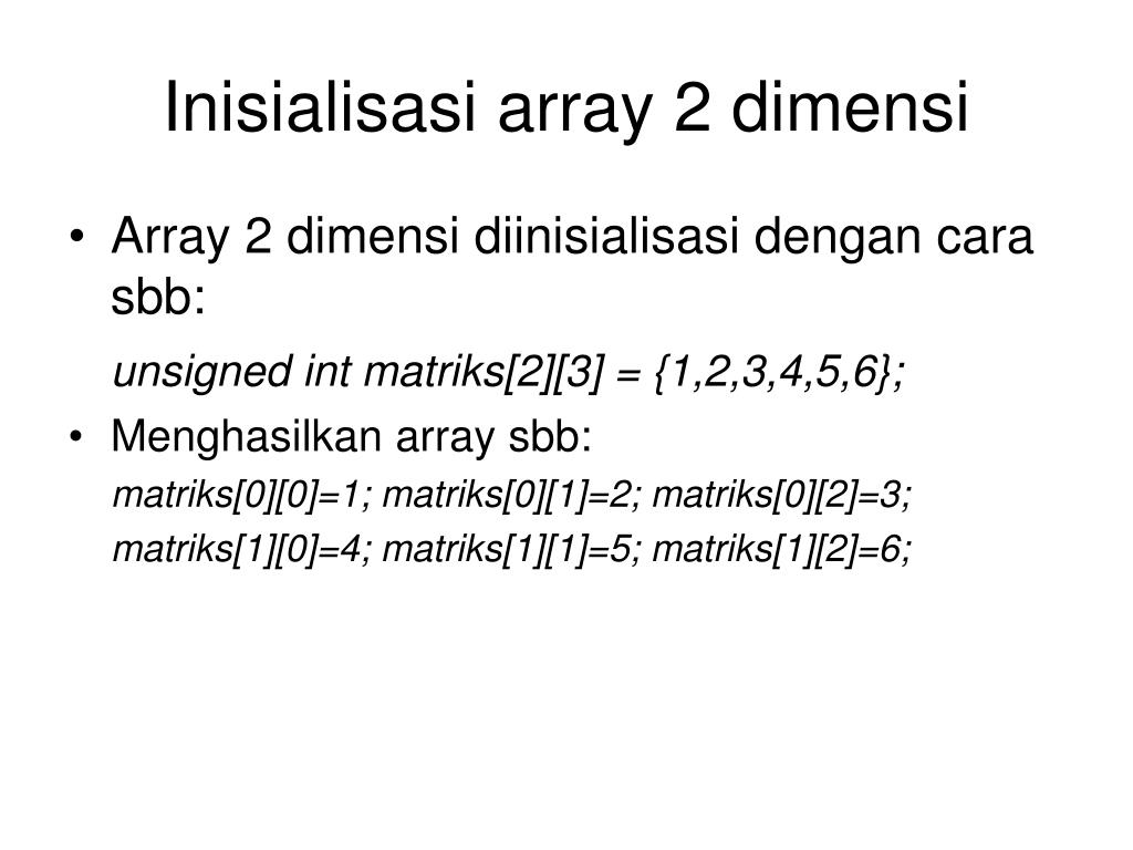 Contoh Program Matriks Array 2 Dimensi C Berbagai Contoh