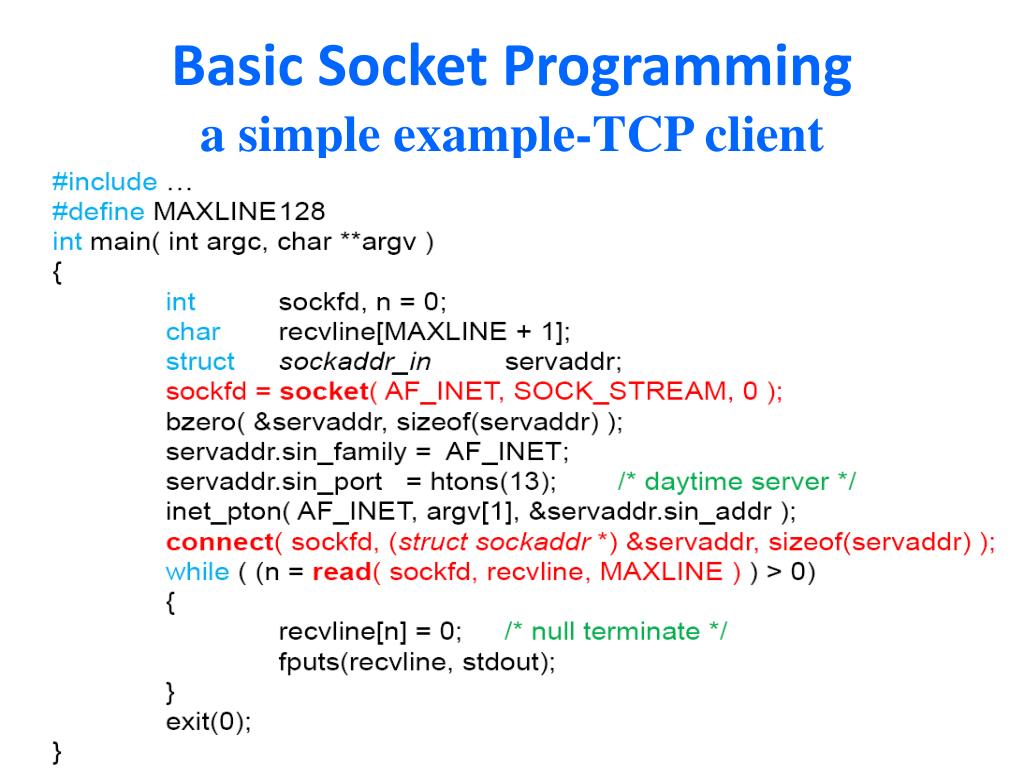 PPT Network Programming Using Sockets PowerPoint