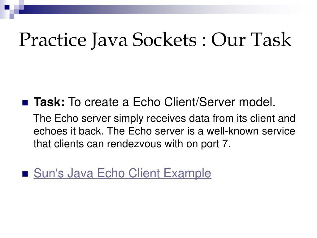 PPT Java Sockets Tutorial PowerPoint Presentation, free download ID