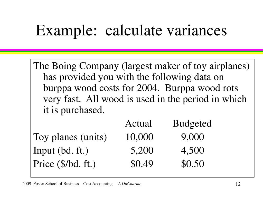 PPT Direct Input Variances, and Management Control I PowerPoint