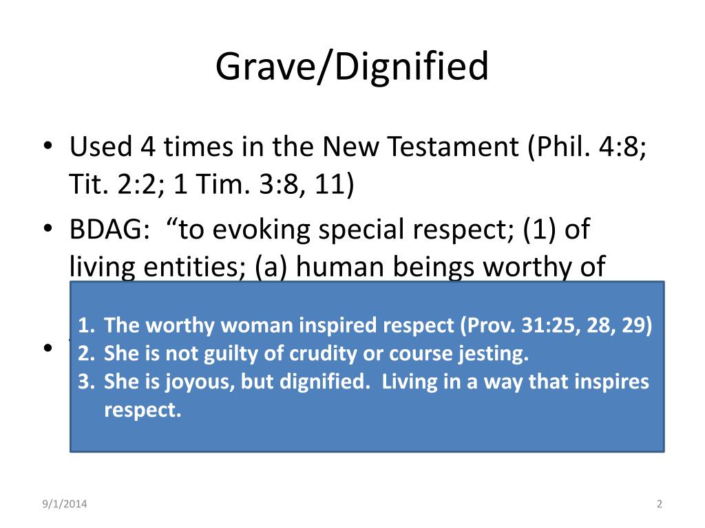 PPT The Qualifications of Elders and Deacons Wives PowerPoint