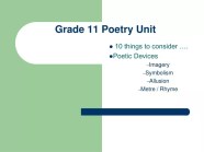 Poetry Units For 4Th Grade