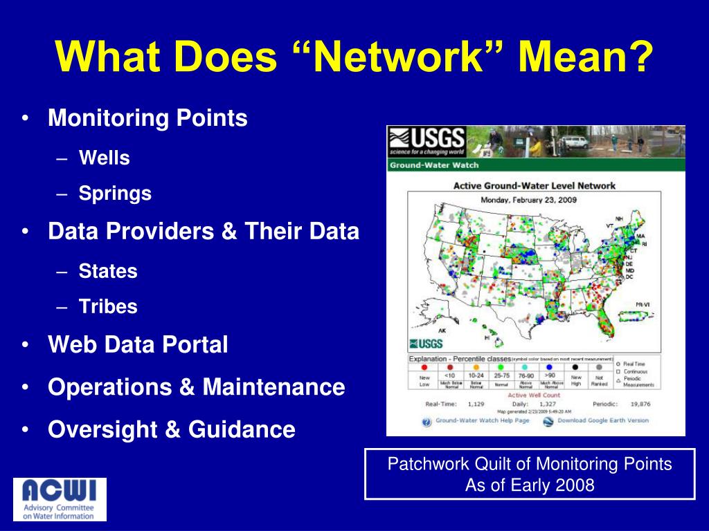 PPT Implementation of a National Ground Water Monitoring Network PowerPoint Presentation ID