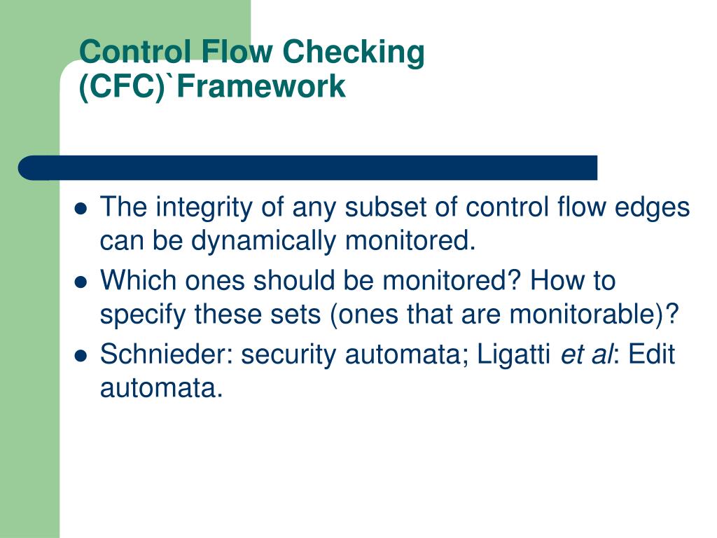 PPT A Control Flow Integrity Based Trust Model PowerPoint