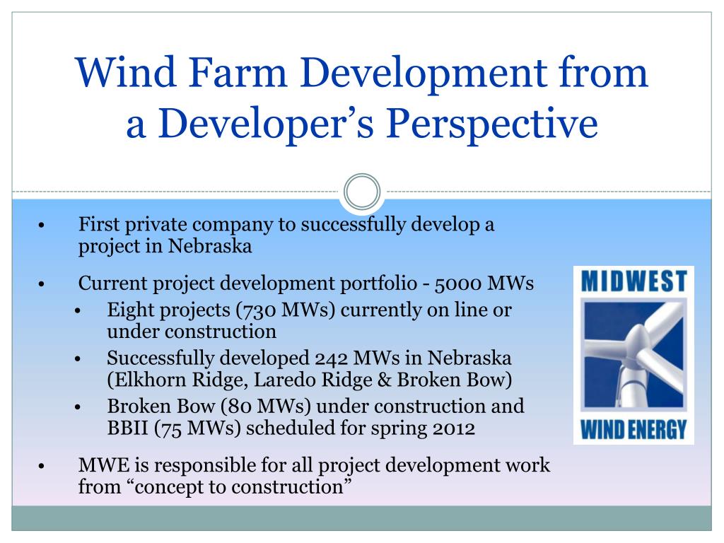 PPT Wind Farm Development from a Developer’s Perspective PowerPoint