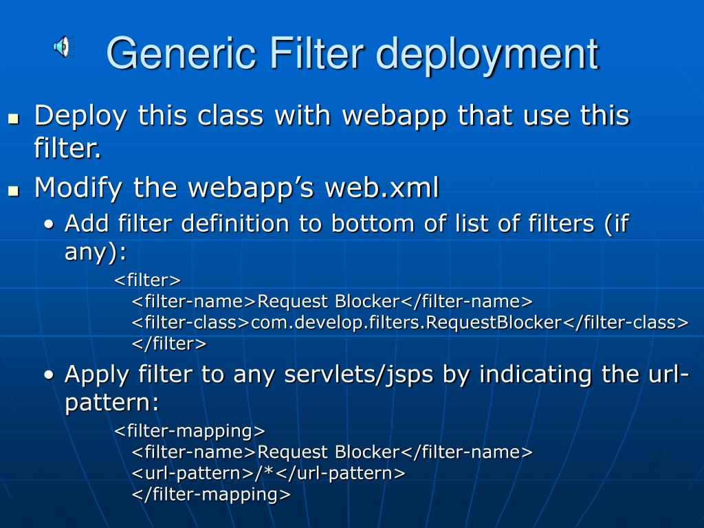PPT Servlet Filters PowerPoint Presentation, free download ID3817416