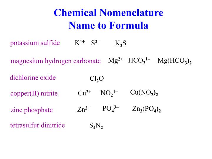 PPT Chemical Nomenclature Formula to Name PowerPoint Presentation