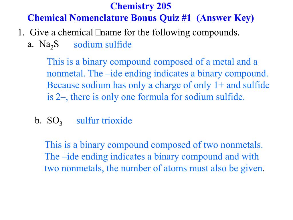 PPT Chemical Nomenclature Formula to Name PowerPoint Presentation