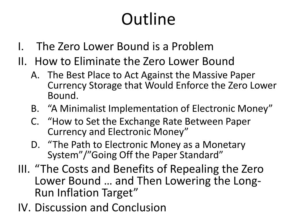 PPT Breaking Through the Zero Lower Bound PowerPoint Presentation